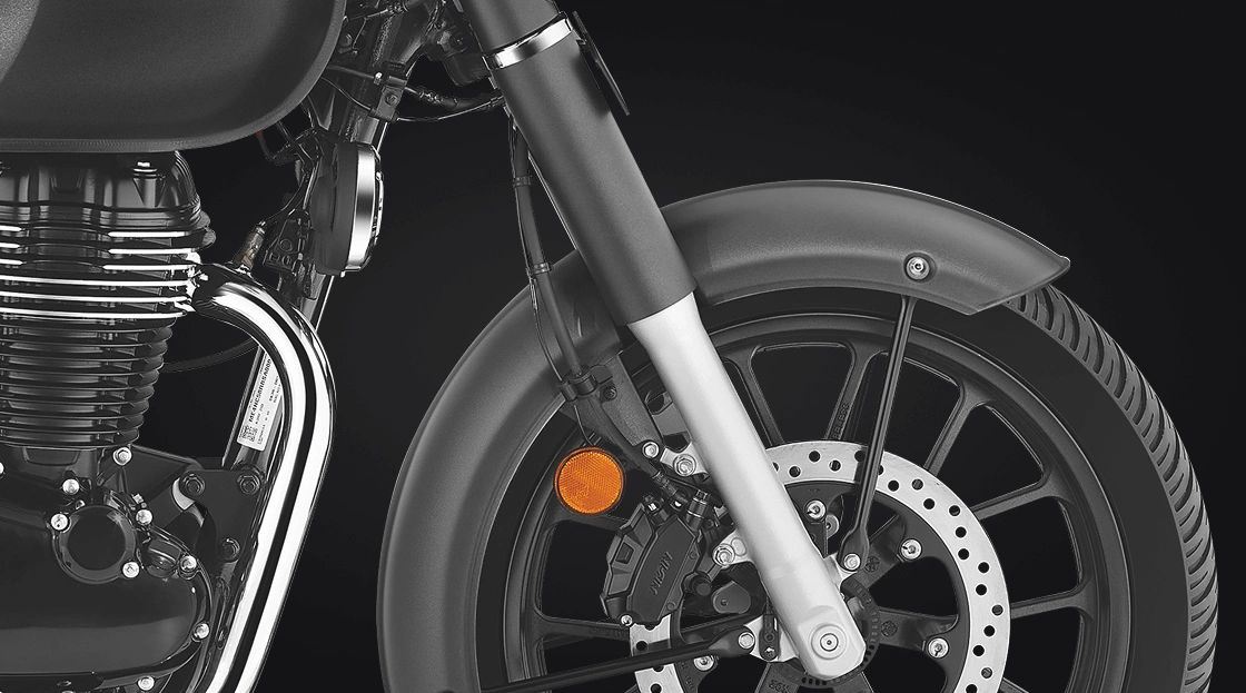 Telescopic Front Forks and Twin Hydraulic Shocks